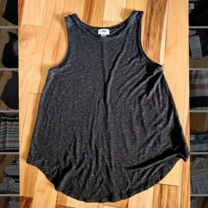 Flowy tank gray w/ gold flecks
